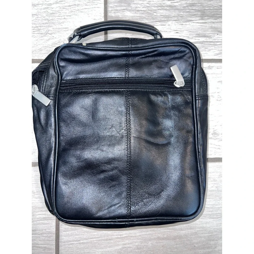 Wilsons Leather Black Genuine Leather Crossbody Messenger Bag Utility Satchel